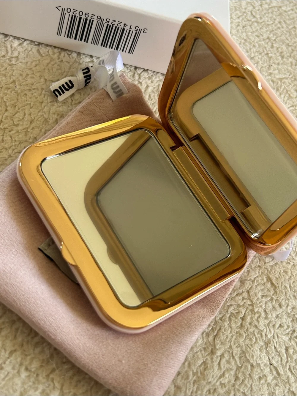 Miu Miu Quilted Patent Mirror